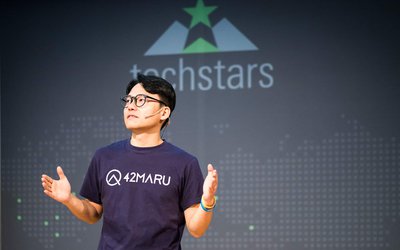 CEO DK Pitching at Techstars